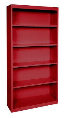 Sandusky® Elite 72H x 36W x 18D Steel Fully Adjustable Bookcase, Red