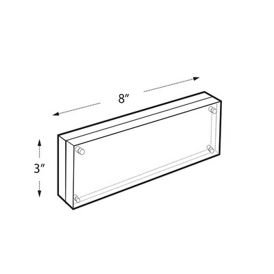 Azar Sign Holder, Freestanding, Clear Acrylic (104431)