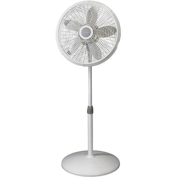 Lasko 16 Oscillating Pedestal Floor Fan with Multiple Speed Options, Fully  Adjustable Height & Safety Fused Plug Included, White Finish 