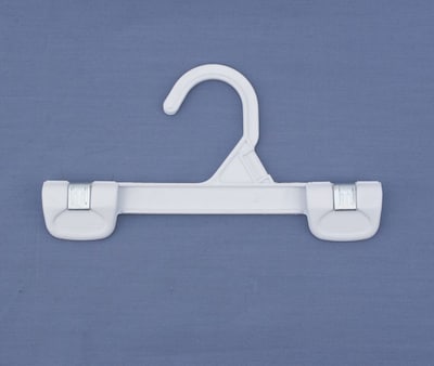 NAHANCO 8 Plastic Snap Grip Skirt/Slack Hanger, White, 200/Pack (1681/8W)
