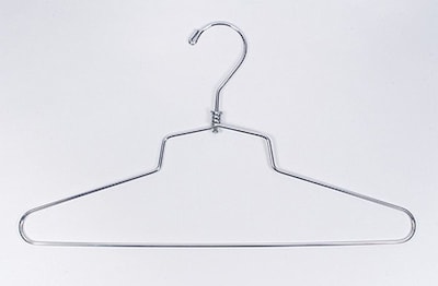 NAHANCO 19 Metal Shirt/Dress Hanger, Chrome, 100/Pack