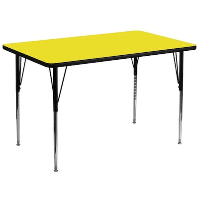 Flash Furniture 36W x 72L Rectangular Laminate Activity Tables W/Standard Adjustable Legs