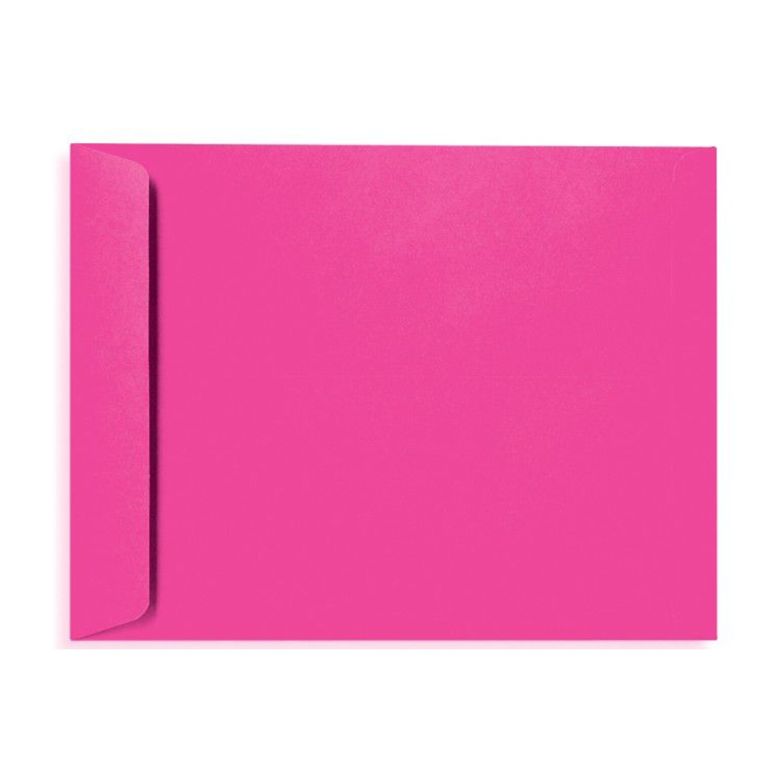 LUX 80lbs. 10 x 13 Open End Envelopes W/Glue, Magenta Pink, 500/BX