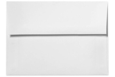 LUX® 60lb 4 3/8x5 3/4 Square Flap Envelopes W/Peel&Press; White, 500/BX