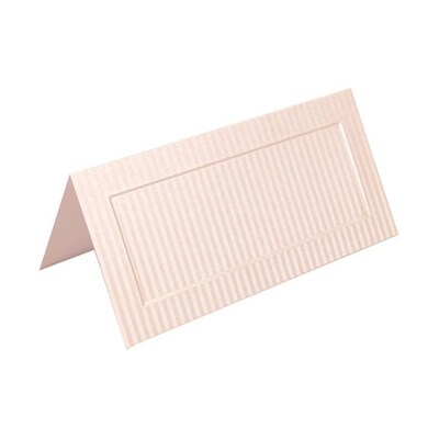 JAM Paper® Foldover Placecards, 2 x 4.25, Silver Pinstripe place cards, 100/pack (312125235)