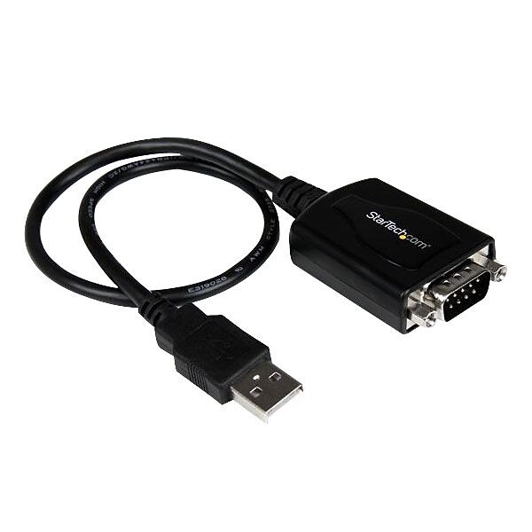 Startech 1' USB to Serial RS232 Adapter Cable With COM Retention; Black |  Quill.com