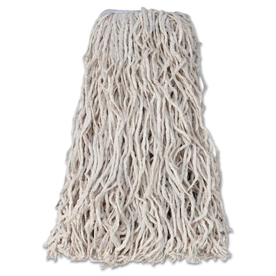 Rubbermaid Commercial Products Value Pro Large 24 OZ Cotton Wet Mop, 1 Headband, White, 12/Carton (
