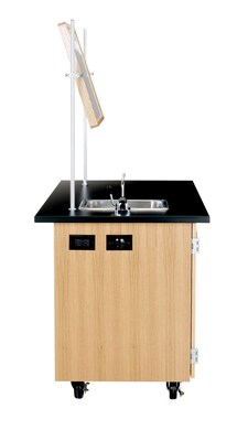 DWI Oak Wood Demonstration Center with Sink and Fixtures 36"H x 54"W x 30"D (4342K)