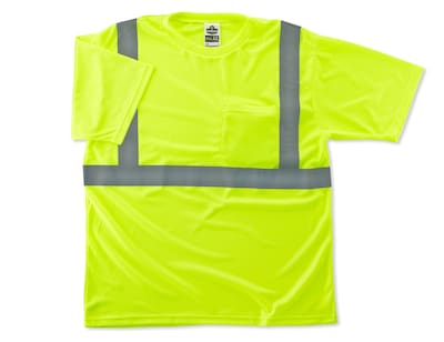Ergodyne GloWear® 8289 High Visibility Short Sleeve T-Shirt, ANSI Class R2, Lime, 4XL (21508)