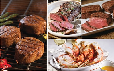 Gourmet Steak SamplerOmaha Steaks 2 Filet Mignons (6 Oz.) & 2 Boneless Strips (11 Oz.) & 2 Top Sirloins (6 Oz.)
