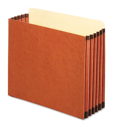 Cardinal Globe-Weis Reinforced File Pocket, 5 1/4" Expansion, Letter Size,  Redrope, 10/Box (GLWFC153 | Quill.com