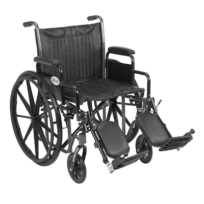 Drive Medical Silver Sport 2 Wheelchair Detachable Desk Arms Elevating Leg Rests 20 Seat (SSP220DDA