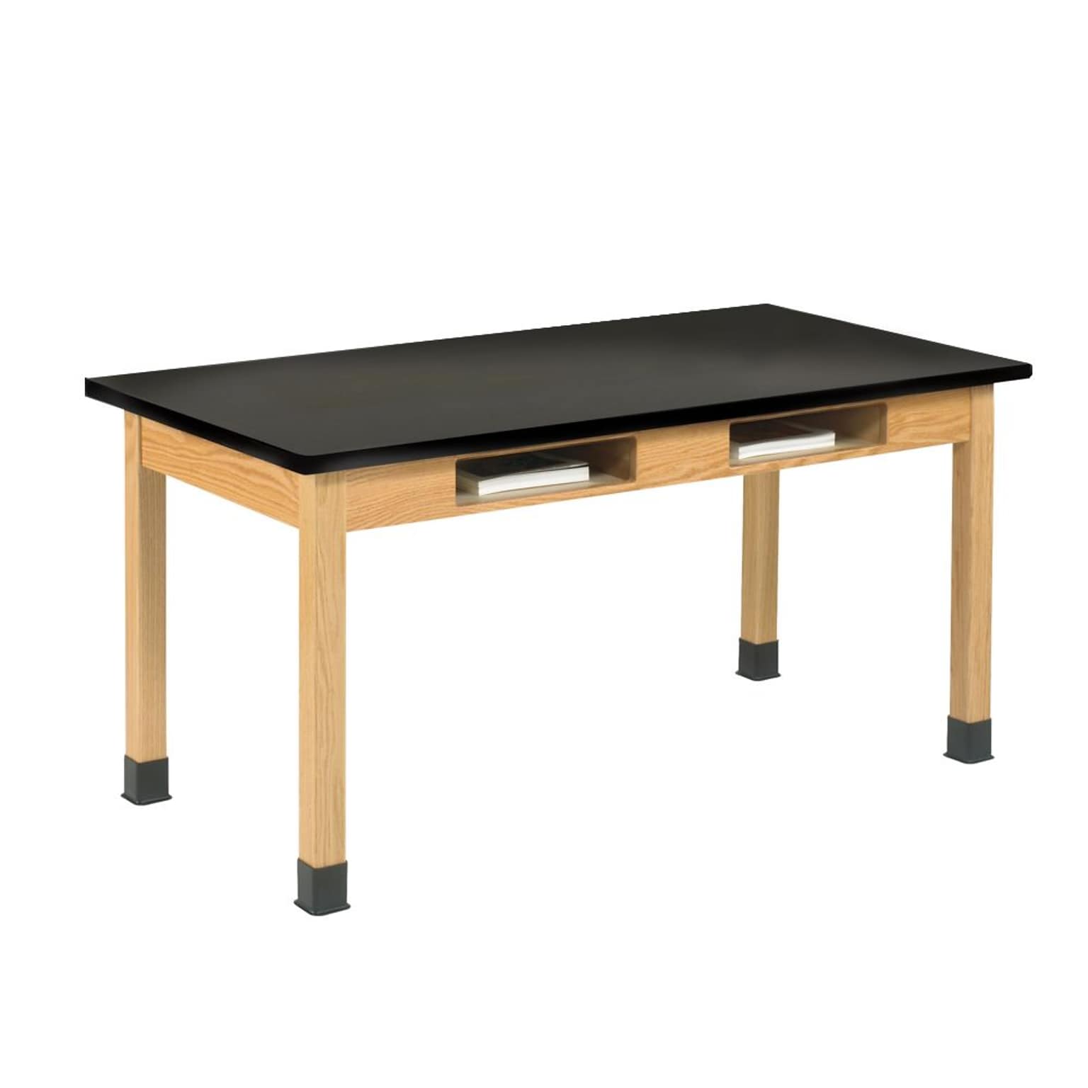 Diversified Woodcrafts Rectangular Science Table, 48 x 24, Oak/Black (C7102K30N)