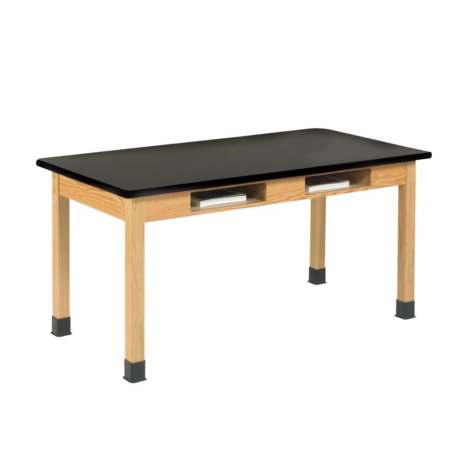 Diversified Woodcrafts Rectangular Activity Table, 54 x 24, Oak/Black (C720LBBK30N)