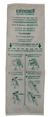 BigGreen PKBGI0 14 Upright Vacuum Cleaner Bags, White