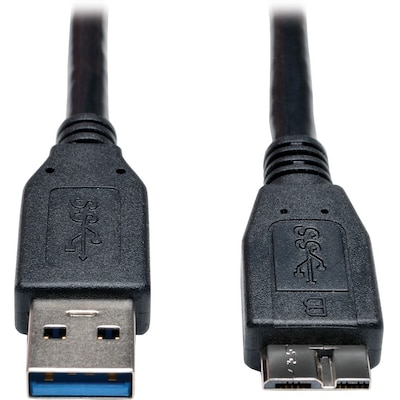 Tripp Lite 6 Type-A USB/Type-B Micro USB Male/Male SuperSpeed Data Transfer Cable, Black  (U326-006