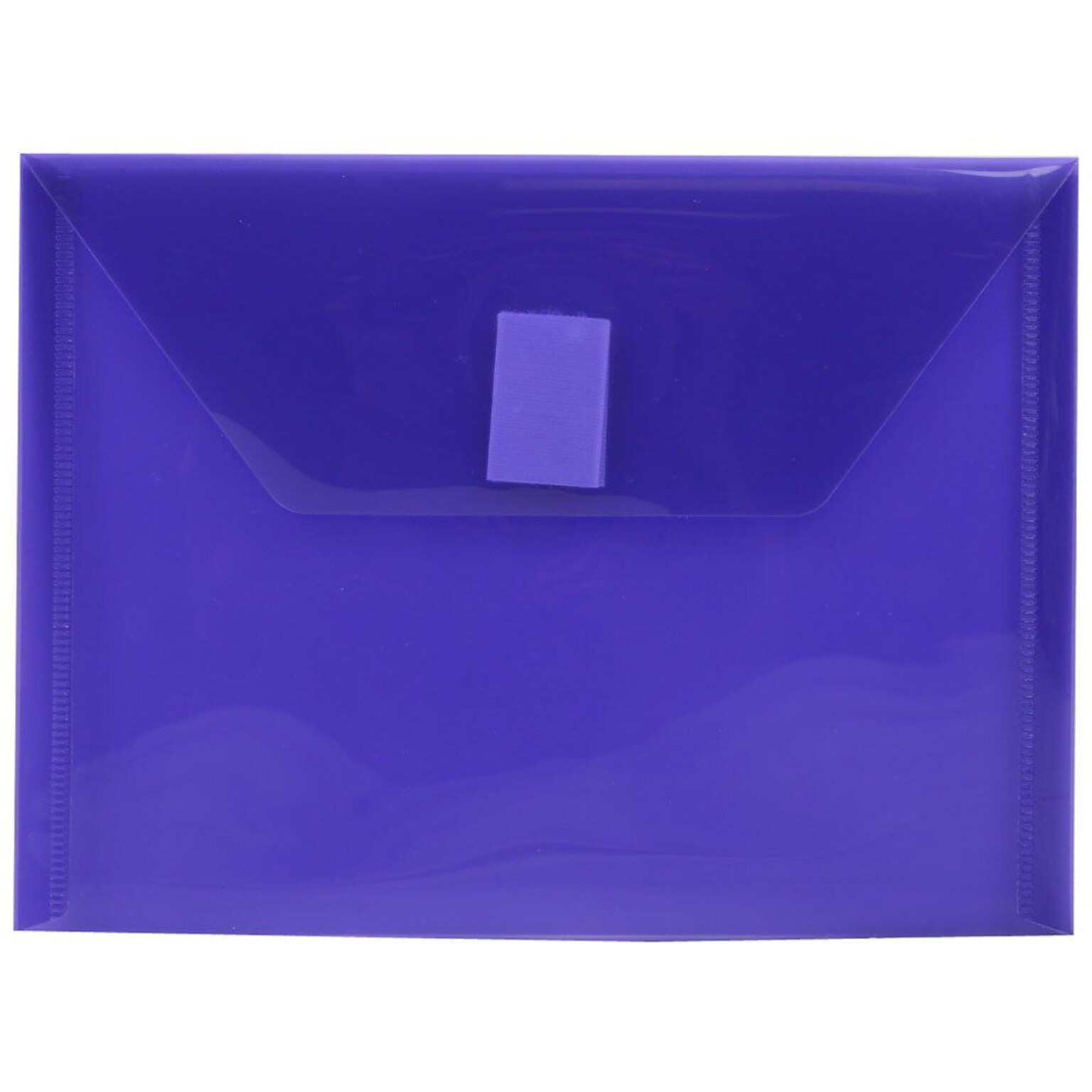 JAM Paper® Plastic Envelopes with Hook & Loop Closure, Index Booklet, 5.5 x 7.5, Purple Poly, 12/Pack (920V0PU)