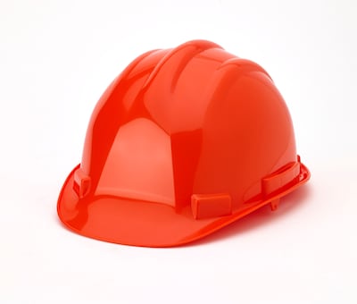 Mutual Industries 6-Point Ratchet Suspension Short Brim Hard Hat, Orange (50215-45)