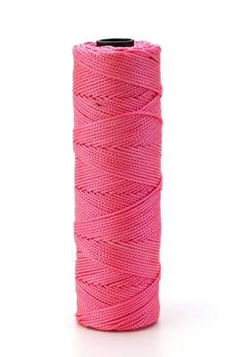 Mutual Industries Twisted Nylon Mason Twine, 18 x 275, Glo Pink