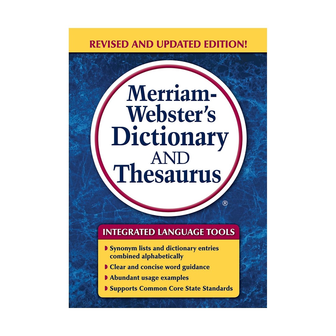 Merriam Webster S Dictionary And Thesaurus Paperback 9780877797326 Quill Com