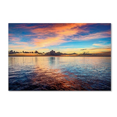 Trademark David Ayash Caribbean Sunset Gallery-Wrapped Canvas Art, 22 x 32
