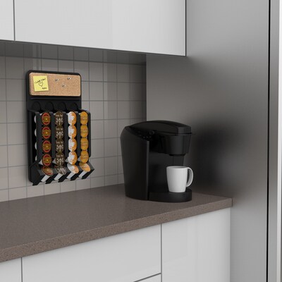 Mind Reader Mounty Coffee Pod Fridge/Wall Dispenser For 20 Keurig® K-Cup®, Black (WMNT-BLK)