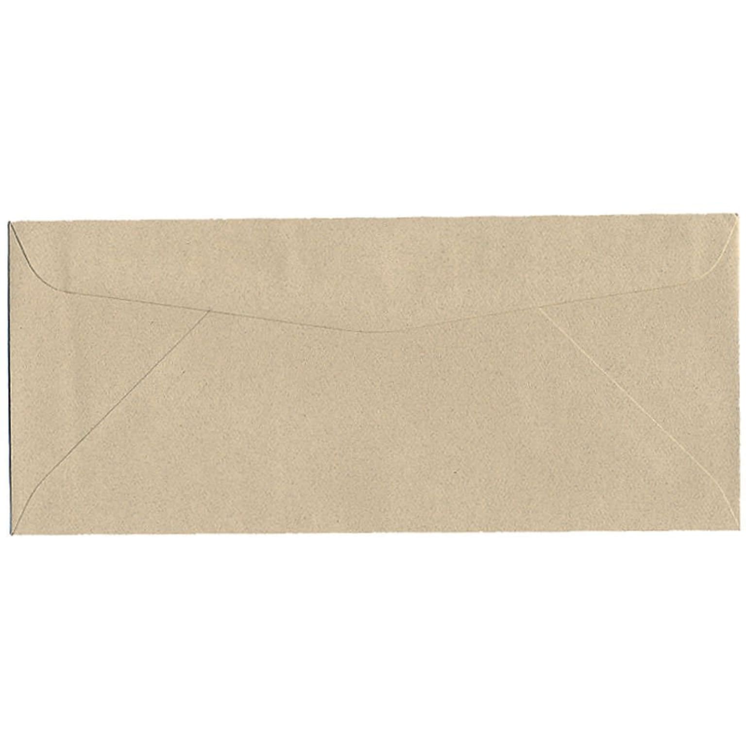 JAM Paper® #10 Passport Business Envelopes, 4.125 x 9.5, Sandstone Brown Recycled, Bulk 500/Box (71037H)