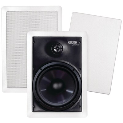 BIC America™ M-PRO6W 6.5" 2-Way In-Wall Speaker, 150 W, White | Quill.com