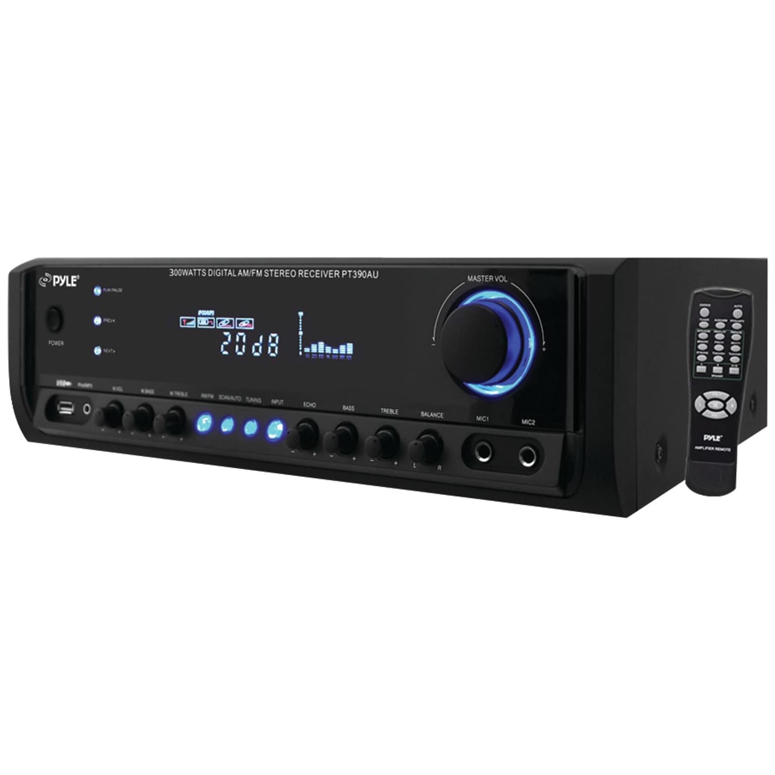 Pyle® Digital Home Stereo Receiver System With USB/SD Memory Readers, 300 W