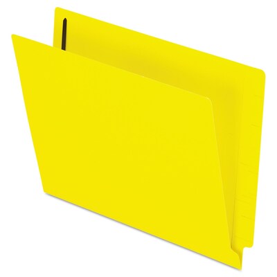Pendaflex Colored Reinforced Heavy Duty End Tab Fasteners Folders, Letter Size, Yellow, 50/Box (H10U