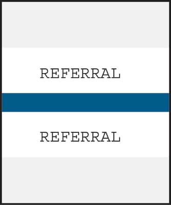 Medical Arts Press® Standard Preprinted Chart Divider Tabs; Referrals, Dark Blue