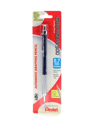 Pentel Graph Gear 500 Mechanical Pencil, 0.7mm, #2 Medium Lead, 3/Pack (72226-PK3)