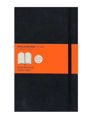 Moleskine Composition Notebooks, 5" x 8.25", Wide Ruled, 96 Sheets, Black, 3/Pack (41014-PK3)