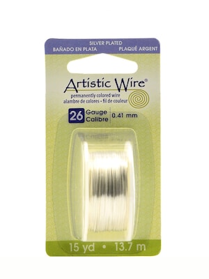 Artistic Wire Dispenser Packs Tarnish Resistant Silver Plate 26 Gauge 15 Yd. [Pack Of 3]
