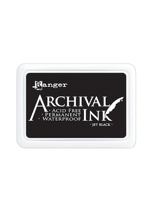 Ranger Archival Ink Jet Black 2 1/2 In. X 3 3/4 In. Pad [Pack Of 3]