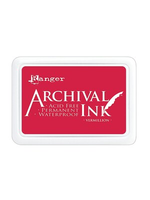 Ranger Archival Ink Vermillion 2 1/2 In. X 3 3/4 In. Pad [Pack Of 3]