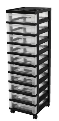 IRIS® 10 Drawer Storage Cart, Black (585650)