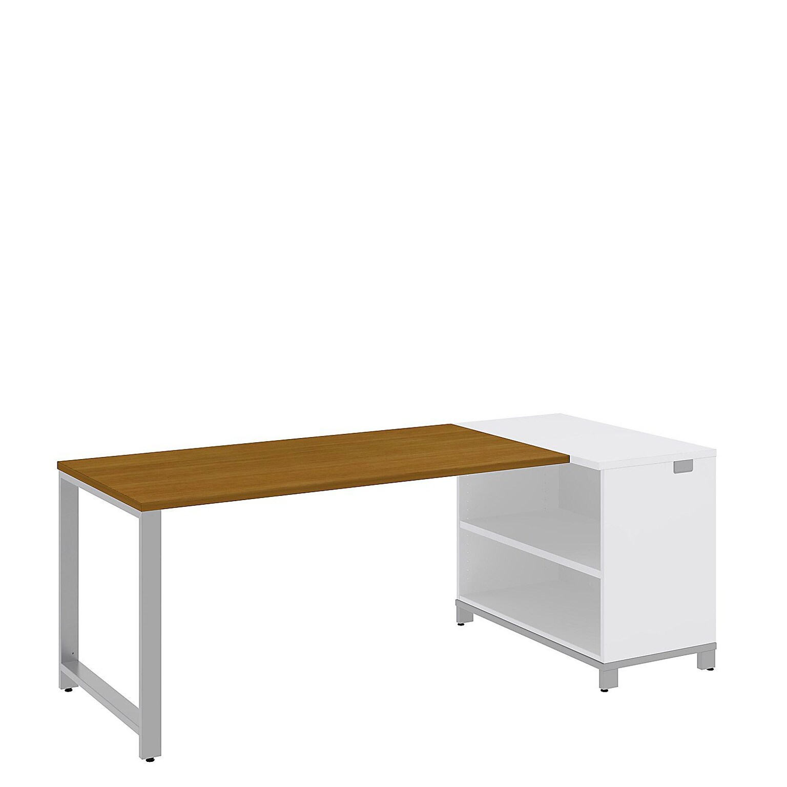 Bush Business Furniture Momentum 60 W x 30 D Desk with 30H Open Storage, Modern Cherry, Installed (34S30DK60MCFA)