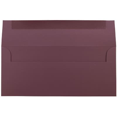 JAM Paper #10 Business Envelope, 4 1/8 x 9 1/2, Burgundy, 25/Pack (36395840)
