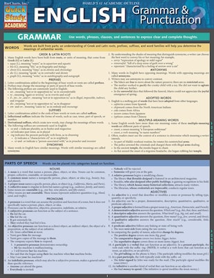 BarCharts, Inc. - QuickStudy® English Language Reference Set
