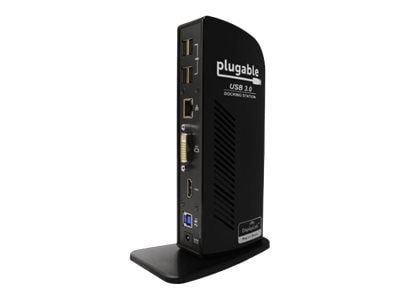 Plugable Dual Display Universal USB 3.0 Docking Station; Black (UD-3900)