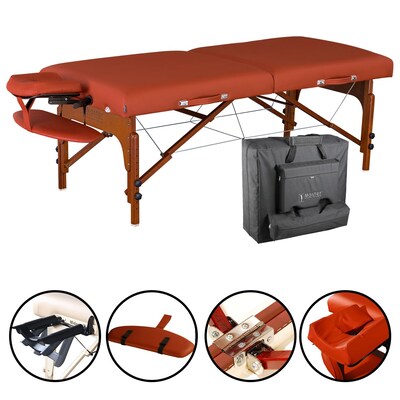 Master Massage Portable Massage Table, 31", Mountain Red (28281) | Quill.com