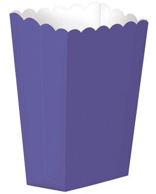 Amscan Paper Popcorn Boxes; 5.25H x 2.5W, Purple, 12/Pack, 5 Per Pack (370221.106)