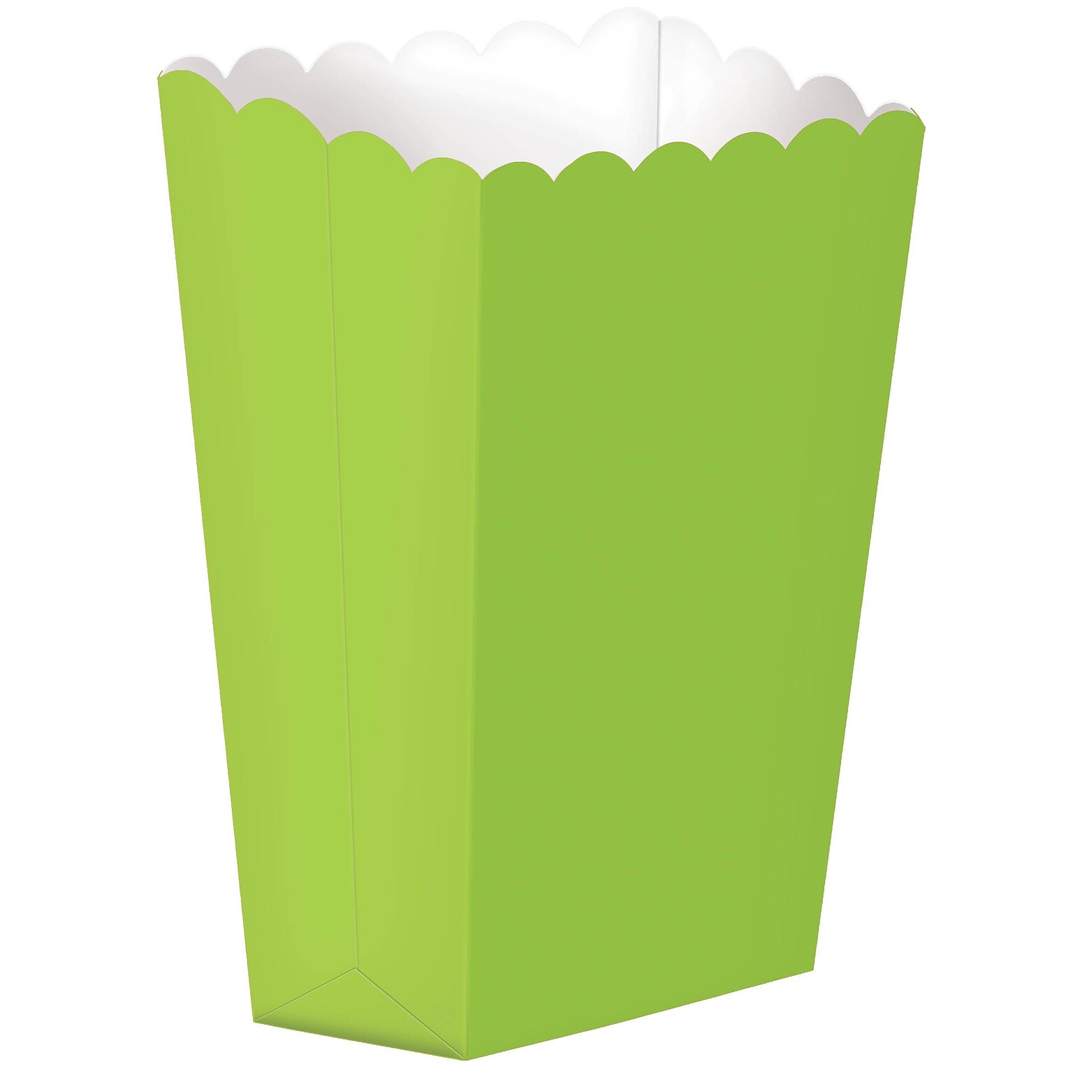 Amscan Paper Popcorn Boxes; 5.25H x 2.5W, Kiwi, 12/Pack, 5 Per Pack (370221.53)