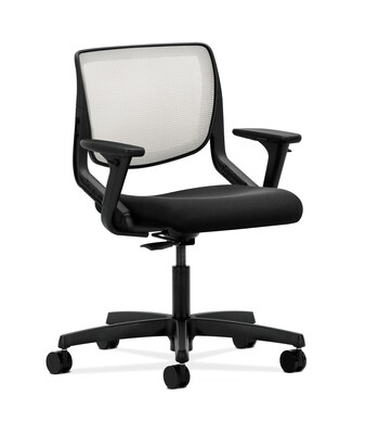HON HONMT10FCU10 Fabric-Upholster ilira -Stretch Mesh Back Office/PC Chair, Adj. Arms, Onyx Shell