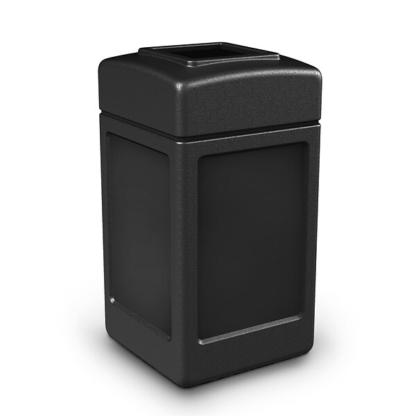 Safco At-Your-Disposal Open-Top Square Waste Receptacle, Black (38 gal)