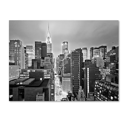 Trademark Fine Art New York Skyline 2 by Preston 18 x 24 Canvas Art (EM0547-C1824GG)