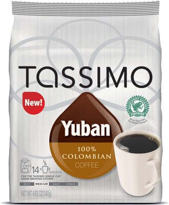 Tassimo® Yuban® 100% Colombian Coffee T-Discs, Medium Roast, 14/Box (04520)