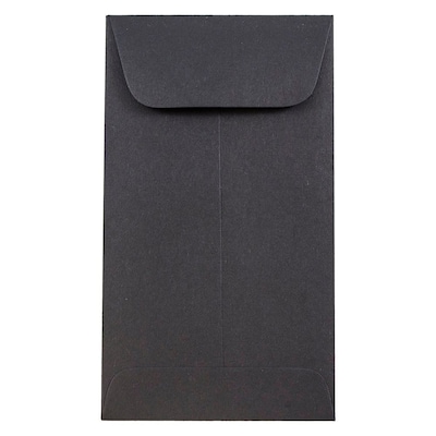 JAM Paper® #5.5 Coin Business Envelopes, 3.125 x 5.5, Black, 25/Pack (356730554)