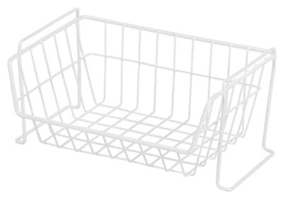IRIS® USA, Inc. Small Stacking Basket, White (261005)